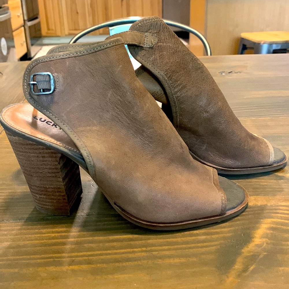 Lucky Brand leather heels 7.5